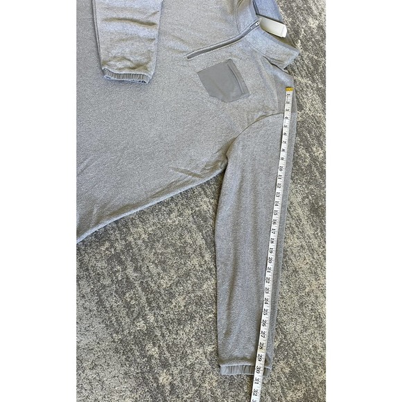 Adidas Mens XL Tall Gray Jacket 1/4 Zipper Terrycloth Mid weight NWT N7 - Picture 5 of 10